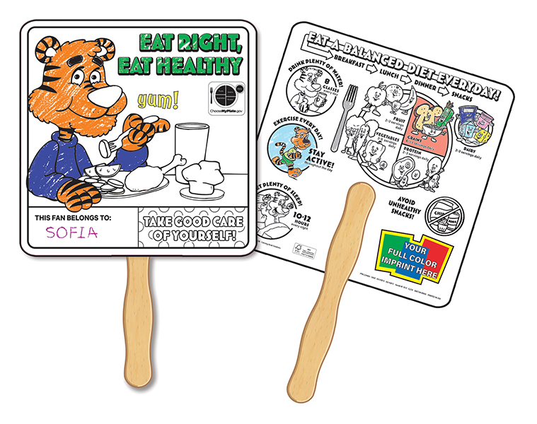 Picture of Hand Fan Good Nutrition Coloring - FSC Certified