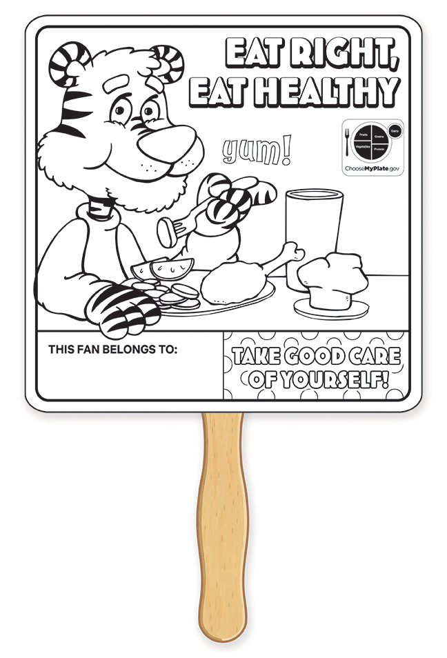 Picture of Hand Fan Good Nutrition Coloring - FSC Certified
