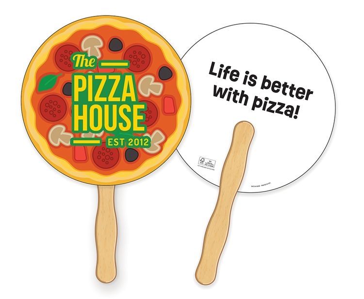 Picture of Round Hand Fan (8") Full Color - FSC Certified