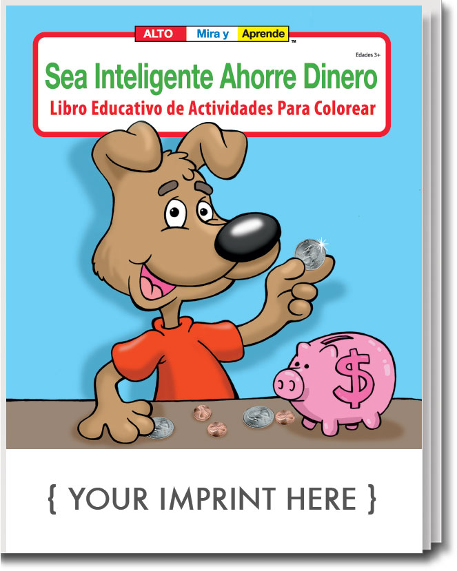 Picture of Be Smart, Save Money - Sea Inteligente Ahorre Dinero Spanish Coloring Book