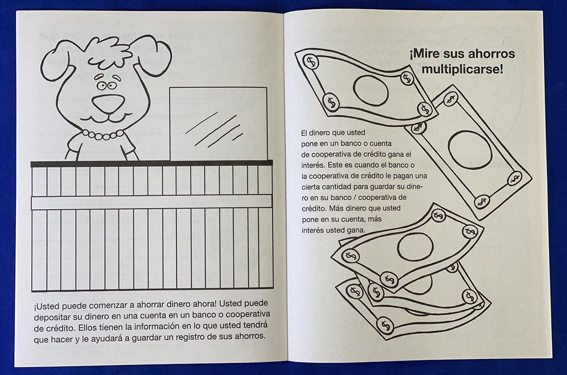 Picture of Be Smart, Save Money - Sea Inteligente Ahorre Dinero Spanish Coloring Book