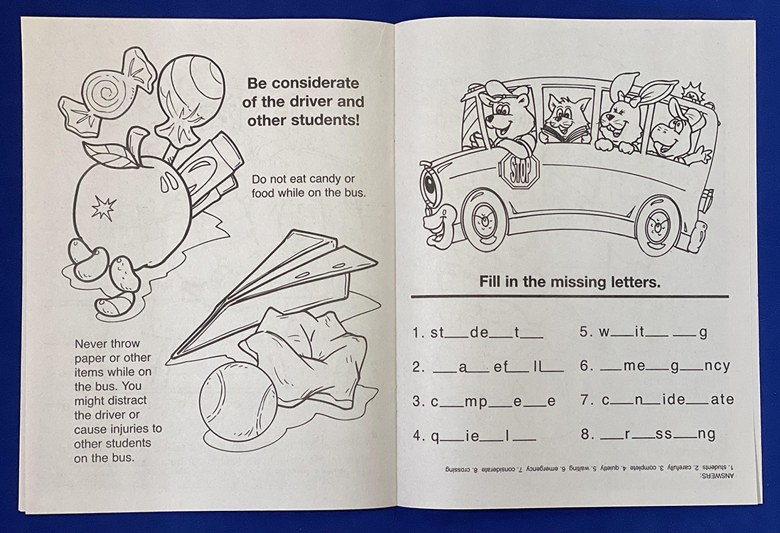 Picture of Practice School Bus Safety Coloring Book