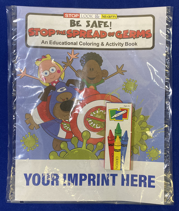 Picture of Be Safe: Stop the Spread of Germs Coloring Book Fun Pack