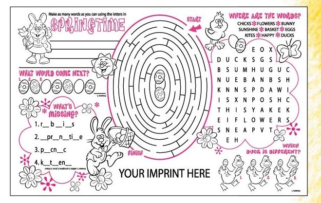 Picture of Springtime Activity Placemat
