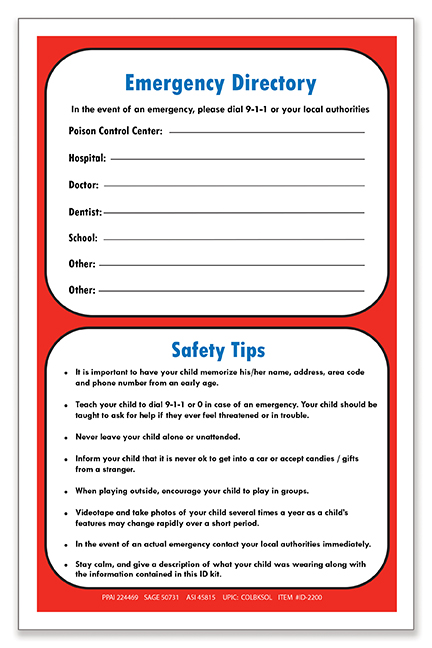 Picture of Child ID Safety Kit - Fire