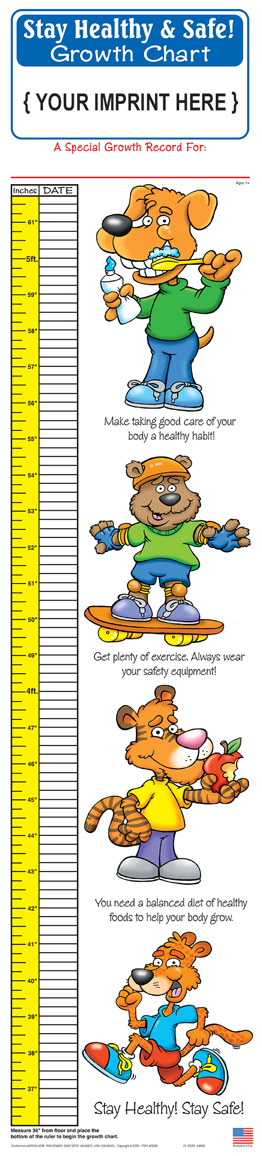 Picture of Growth Chart - Stay Healthy & Safe
