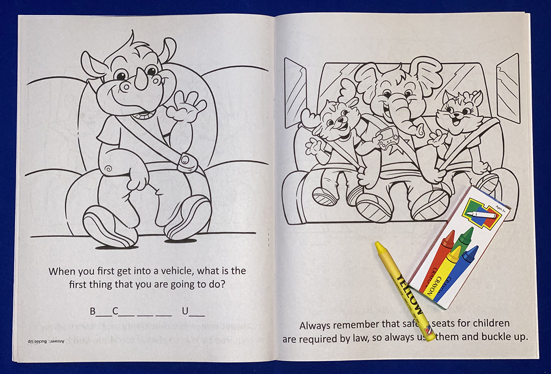 Picture of Seat Belt Safety Coloring Book Fun Pack