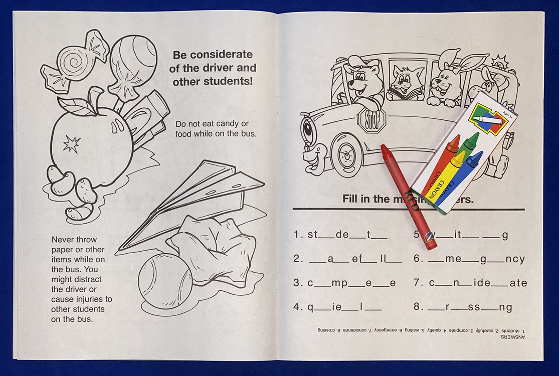 Picture of Practice School Bus Safety Coloring Book Fun Pack