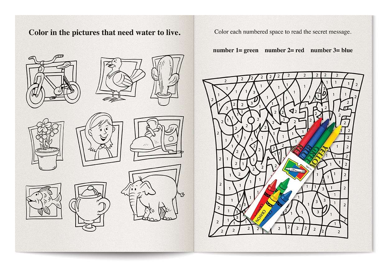 Picture of Learn About Water Conservation Coloring Book Fun Pack Set