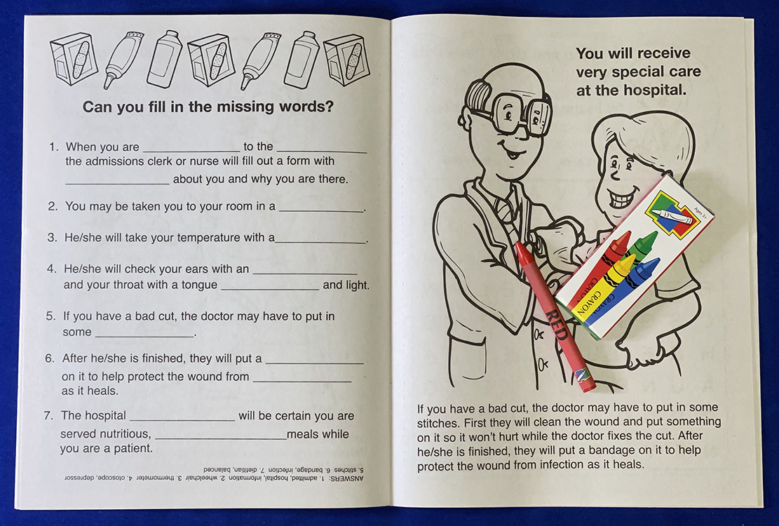 Picture of Your Hospital Cares About You Coloring Book Fun Pack