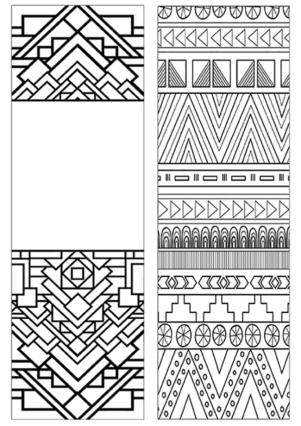 Picture of Coloring Bookmark - Patterns