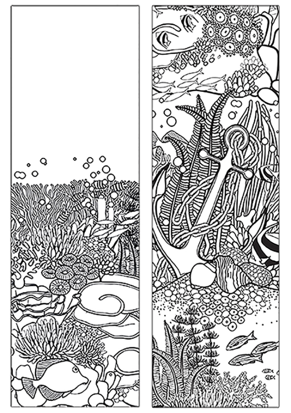 Picture of Coloring Bookmark - Oceans