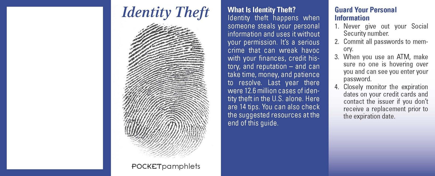 Picture of Identity Theft Pocket Pamphlet