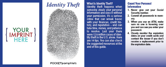 Picture of Identity Theft Pocket Pamphlet