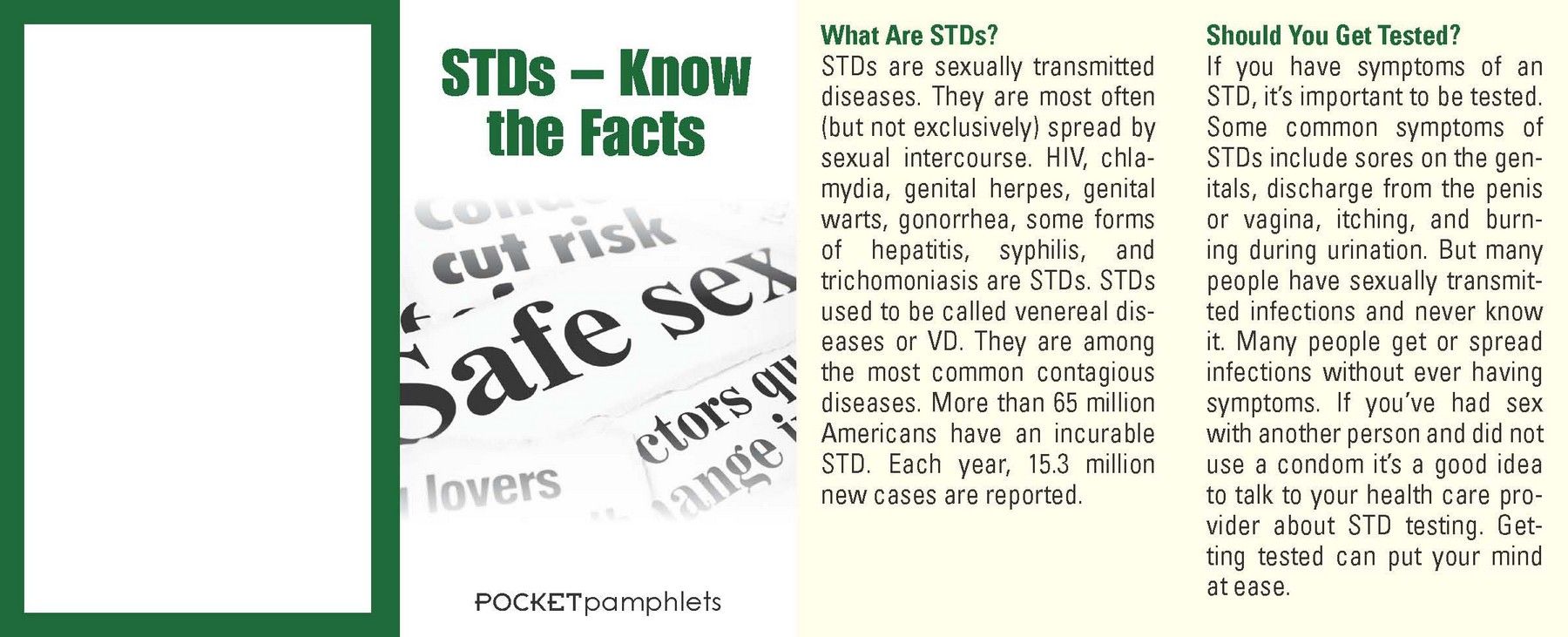 Picture of STDs - Know the Facts Pocket Pamphlet