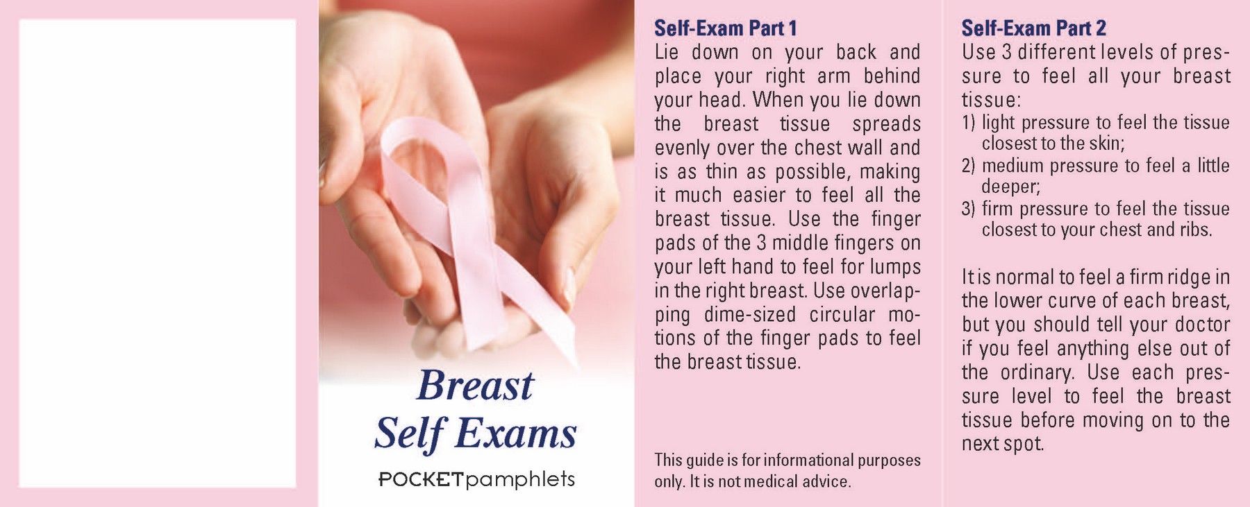 Picture of Breast Self Exams Pocket Pamphlet