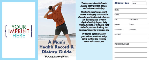 Picture of Men's Health Record & Dietary Guide Pocket Pamphlet