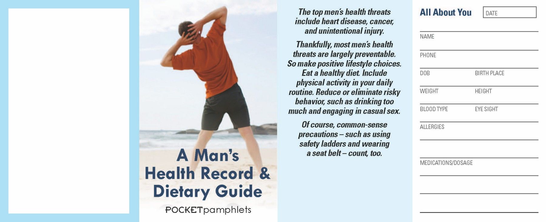 Picture of Men's Health Record & Dietary Guide Pocket Pamphlet