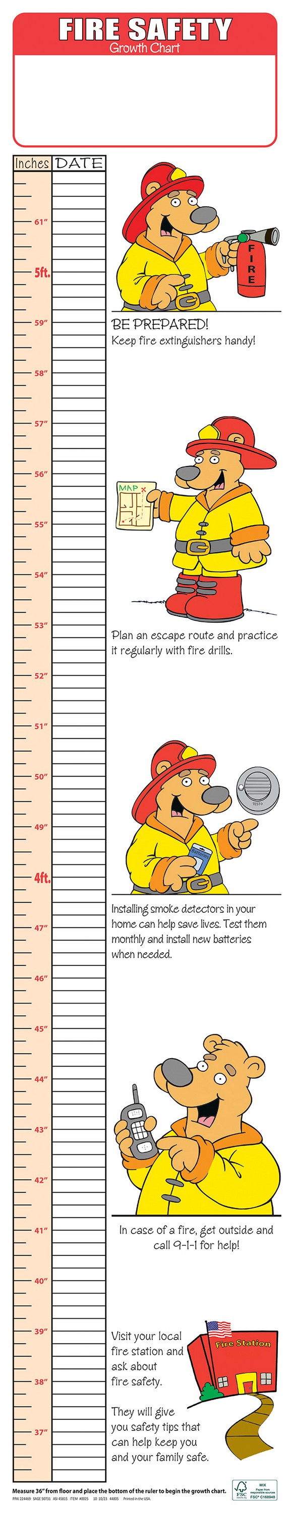 Picture of Growth Chart - Fire Safety