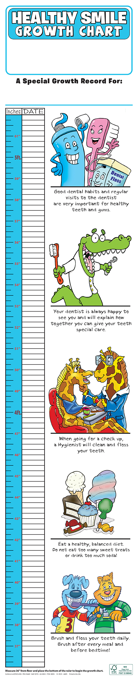 Picture of Growth Chart - Healthy Smile