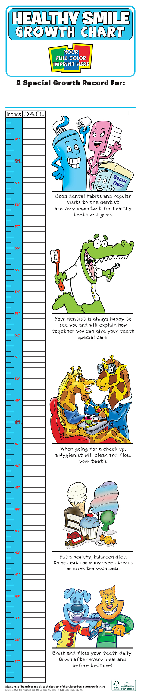 Picture of Growth Chart - Healthy Smile