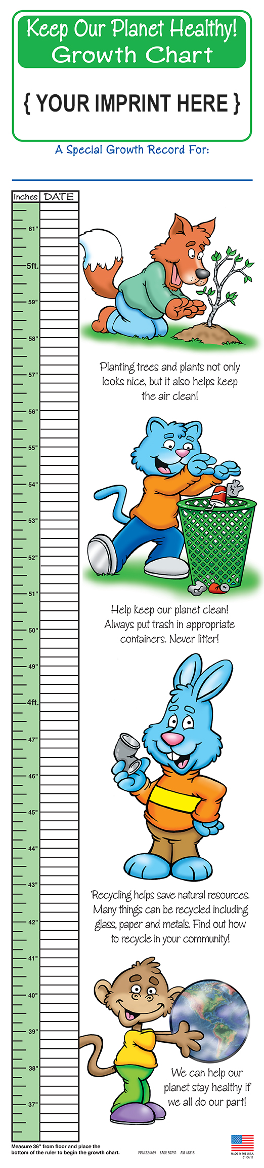 Picture of Growth Chart - Keep Our Planet Healthy