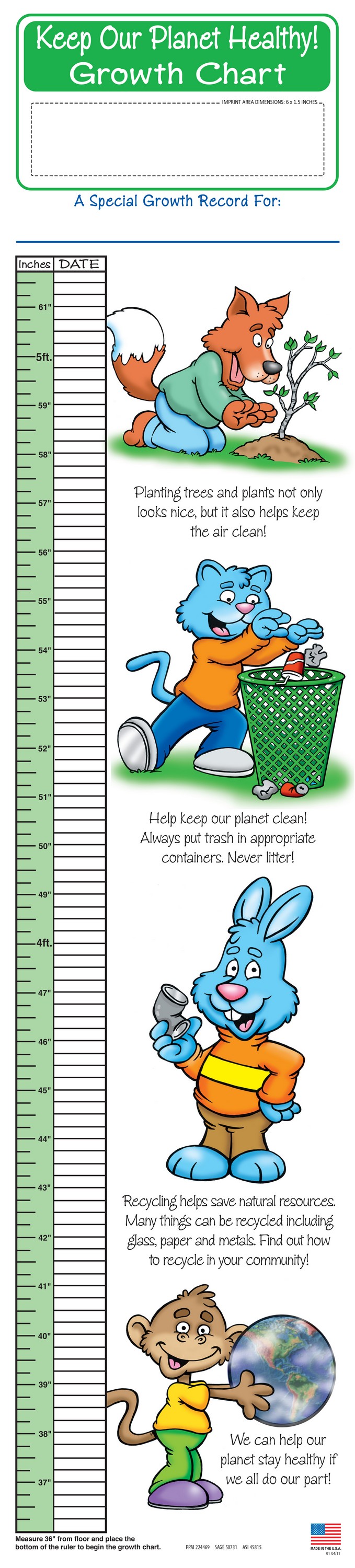 Picture of Growth Chart - Keep Our Planet Healthy