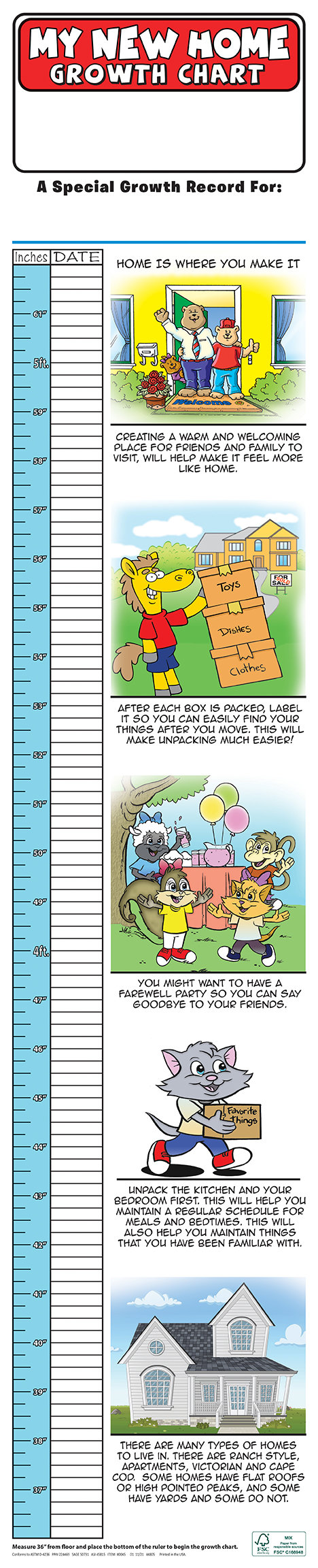 Picture of Growth Chart - My New Home