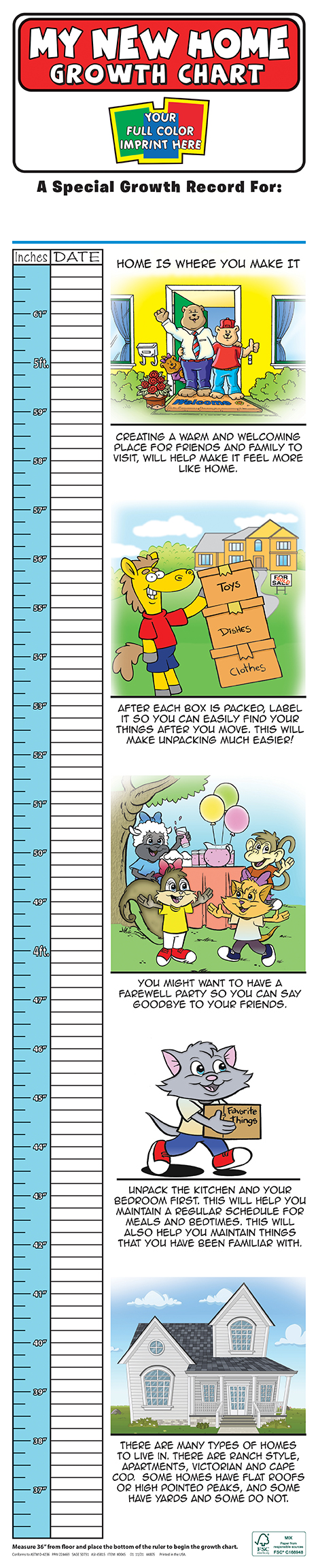Picture of Growth Chart - My New Home