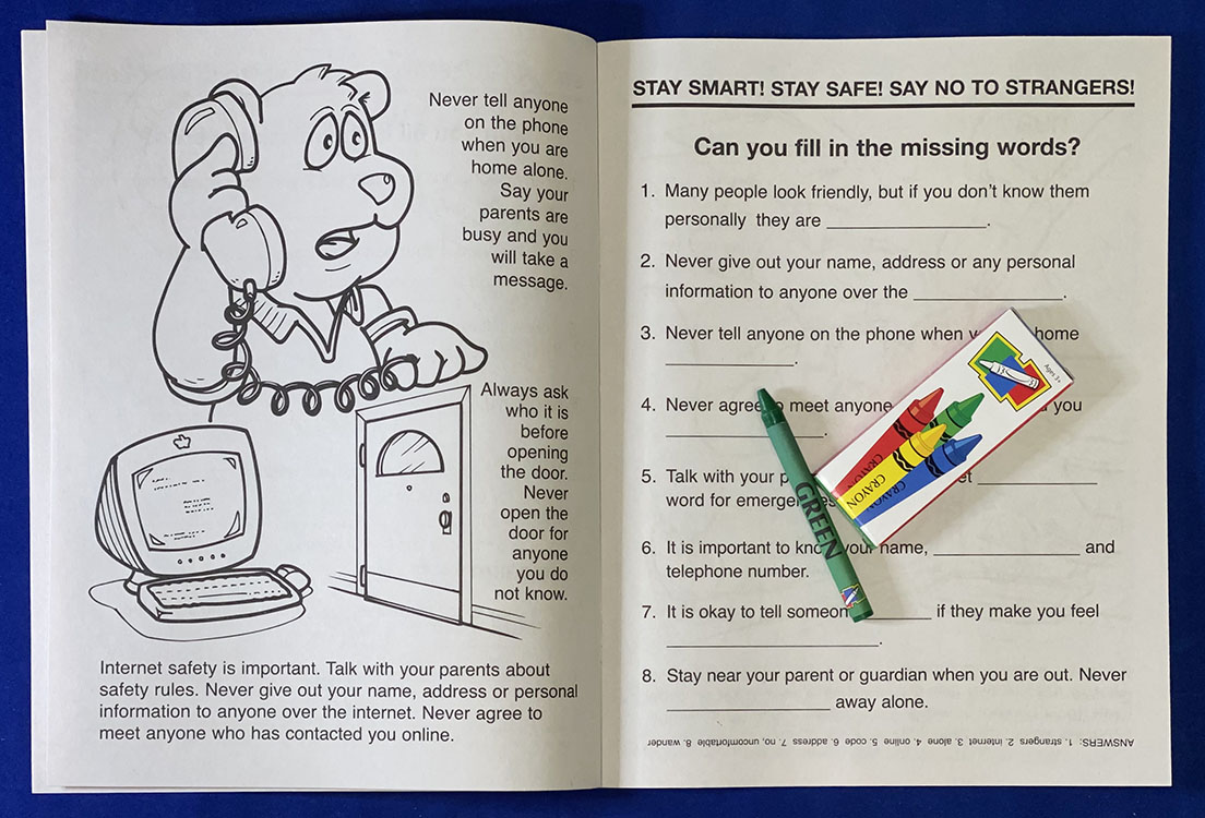 Picture of Be Smart, Say No To Strangers Coloring Book Fun Pack