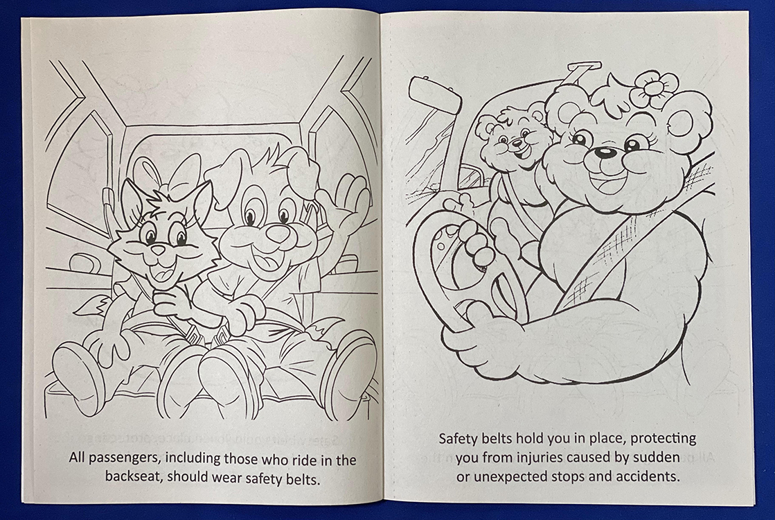 Picture of Seat Belt Safety Coloring and Activity Book