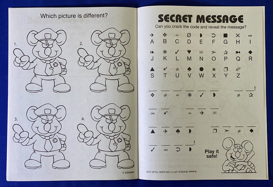 Picture of Buckle Up For Safety Coloring Book