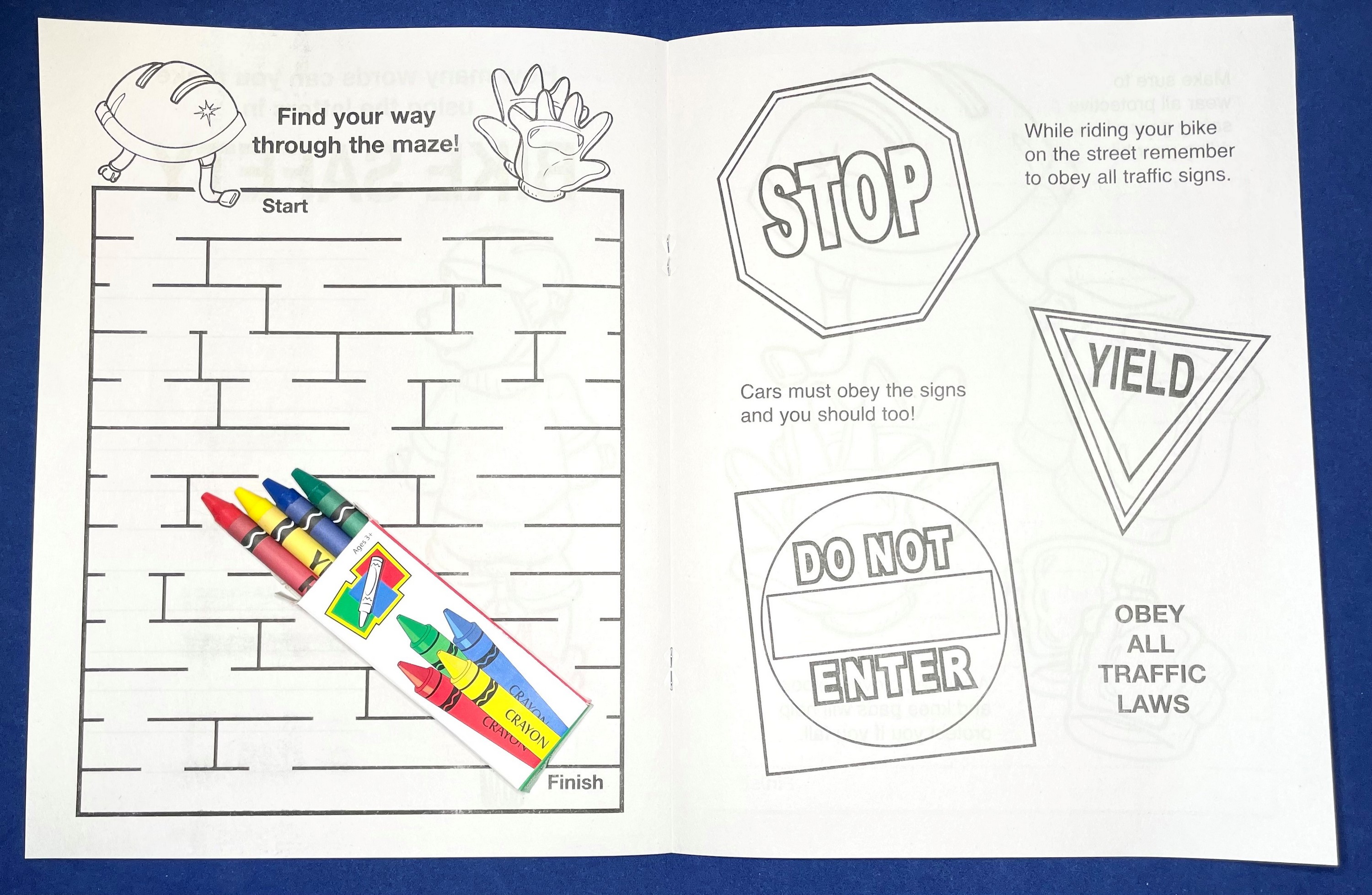 Picture of Practice Bike Safety Coloring Book Fun Pack