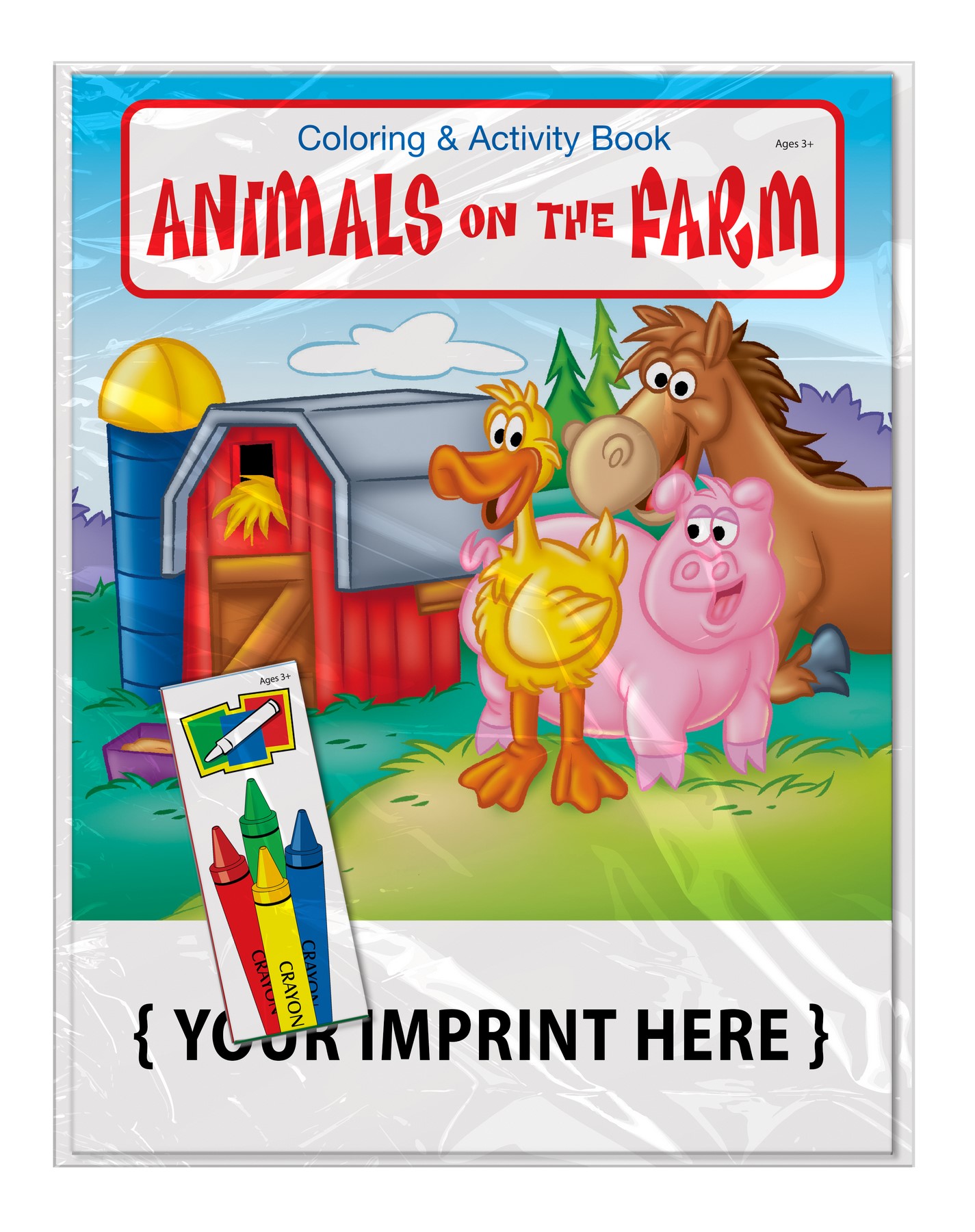 Picture of Animals on the Farm Coloring Book Fun Pack