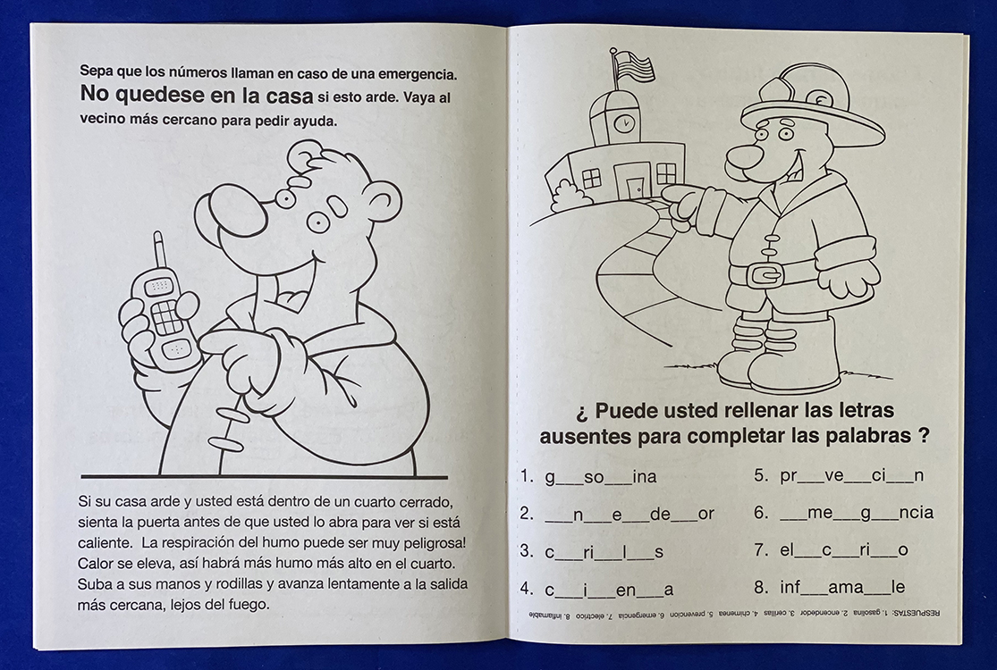 Picture of Practice Fire Safety - Practique Seguridad de fuego Spanish Coloring Book