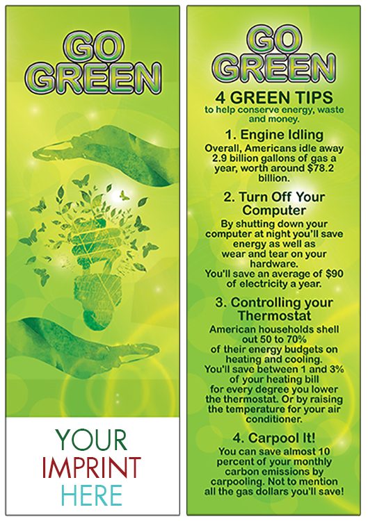 Picture of Go Green Bookmark