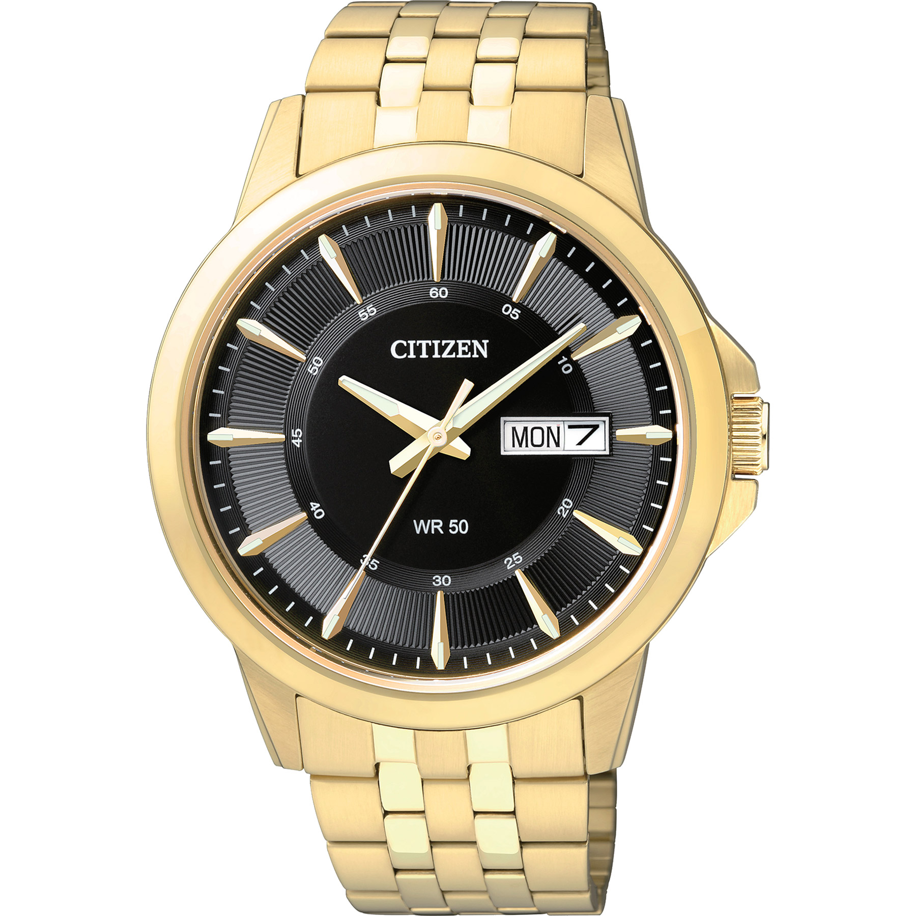 Picture of Citizen Men's Quartz Watch, Gold-tone Stainless Steel with Black Dial