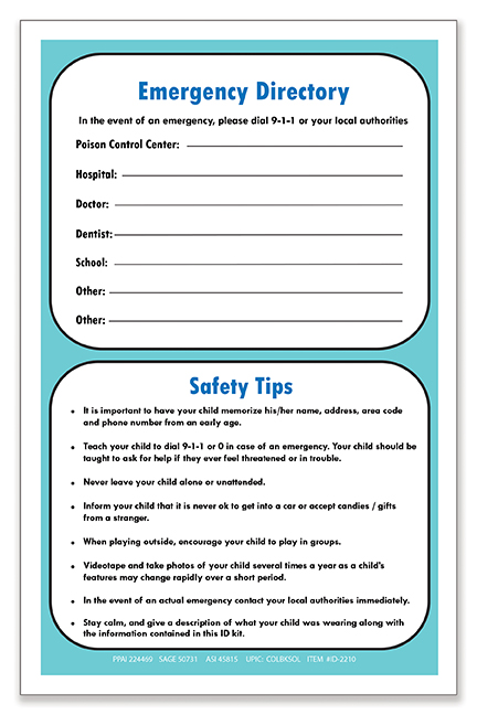 Picture of Child ID Safety Kit - Healthcare
