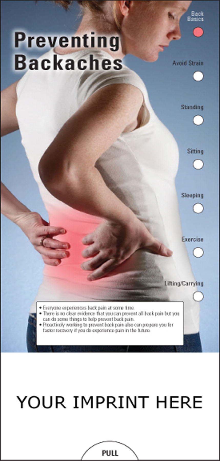 Picture of Preventing Backaches Slide Chart
