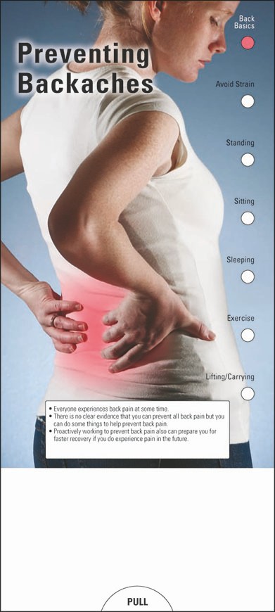 Picture of Preventing Backaches Slide Chart