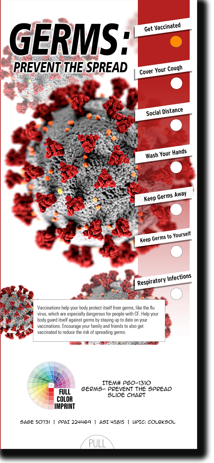 Picture of Germs: Prevent the Spread Slide Chart
