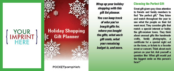 Picture of Holiday Shopping Gift Planner Pocket Pamphlet