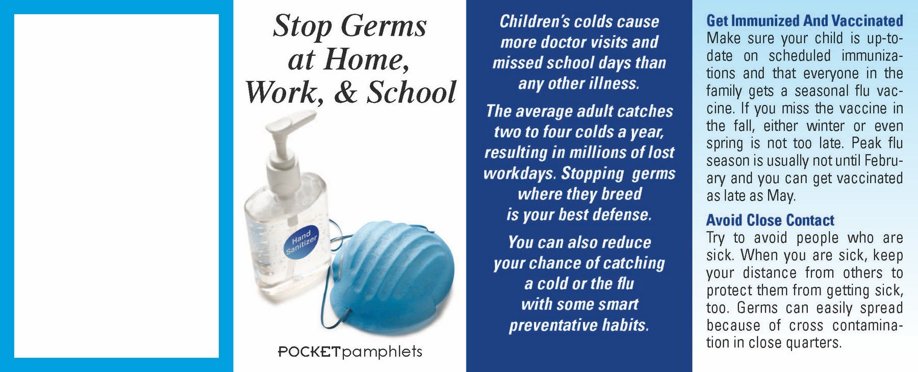 Picture of Stop Germs at Home, Work & School Pocket Pamphlet