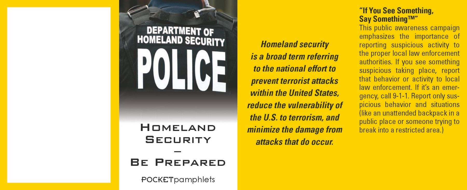 Picture of Homeland Security Pocket Pamphlet