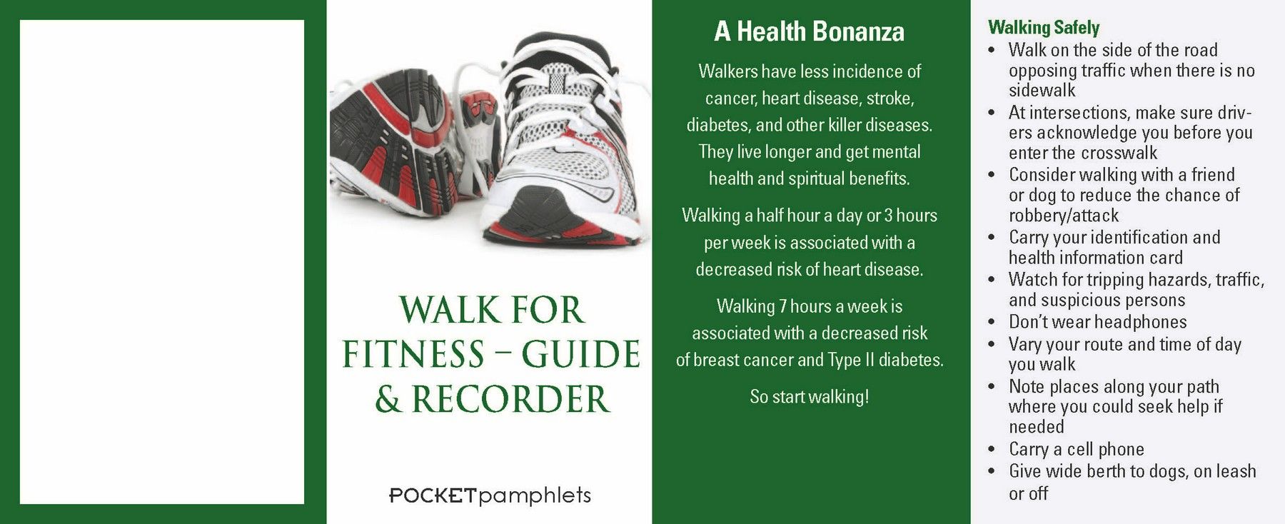 Picture of Walk For Fitness - Guide & Recorder Pocket Pamphlet