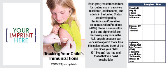 Picture of Tracking Your Child's Immunizations Pocket Pamphlet