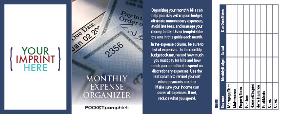 Picture of Monthly Expense Organizer Pocket Pamphlet