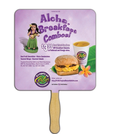 Picture of Square Sandwiched Hand Fan (2 Side/ Four Color Process Imprint)