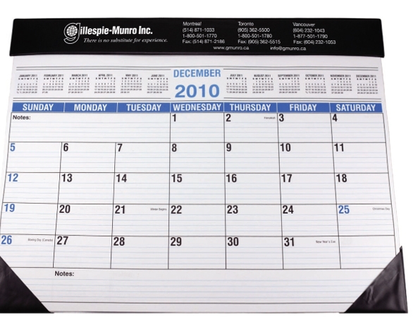 Picture of Full Size Desk Planner w/ Black Vinyl Trim