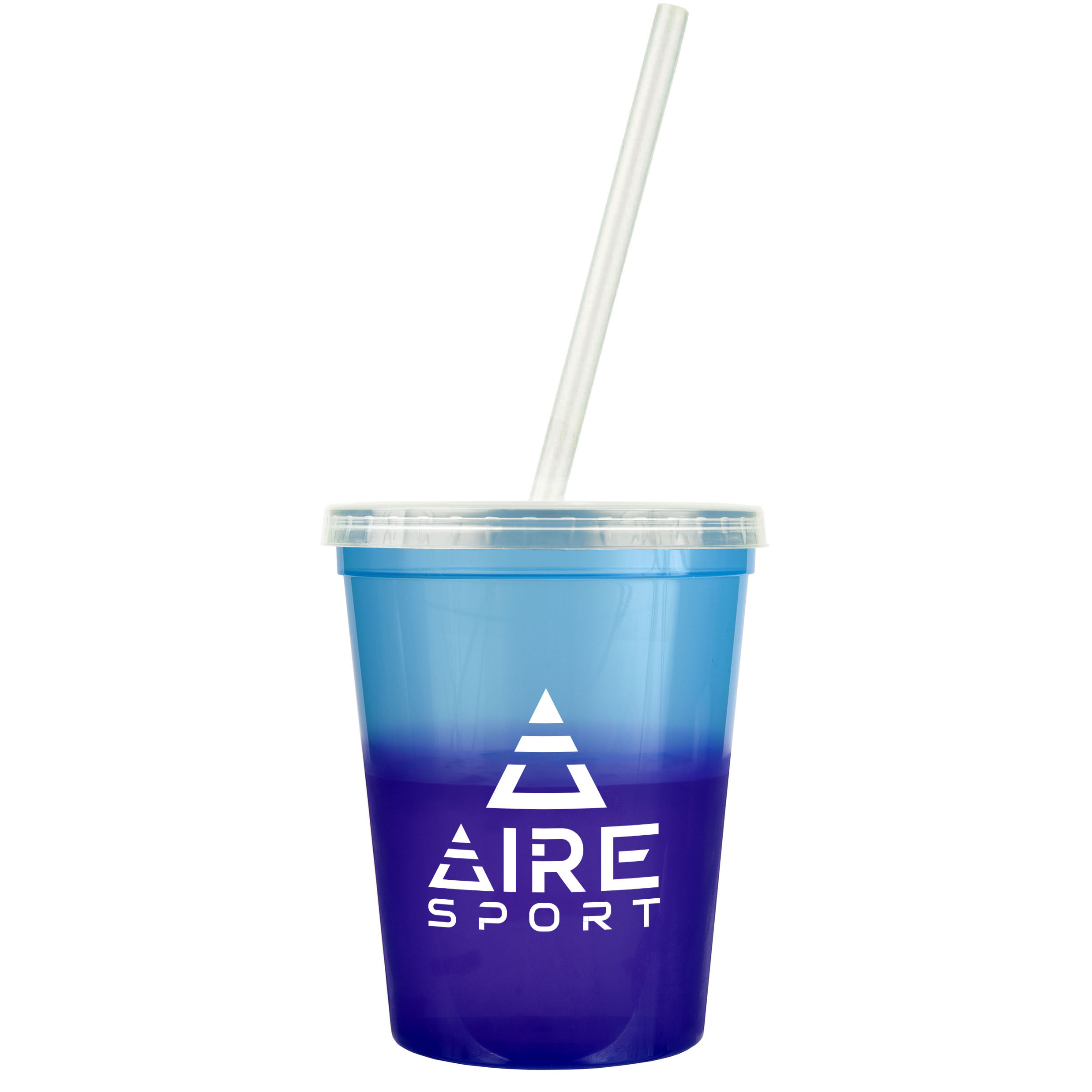Picture of 16oz Color Changing Stadium Cup with Lid and Straw